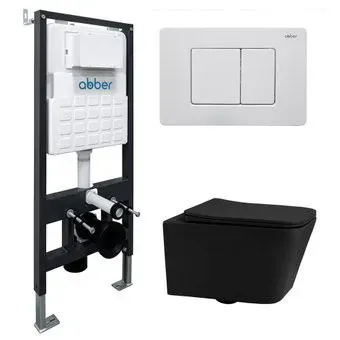 Abber Rechteck AC1201MB-AC0105-AC0120MW (с кнопкой смыва)