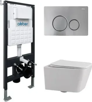 Abber Rechteck AC1201-AC0105-AC0121MCH (с кнопкой смыва)