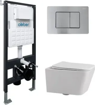 Abber Rechteck AC1201-AC0105-AC0120MCH (с кнопкой смыва)