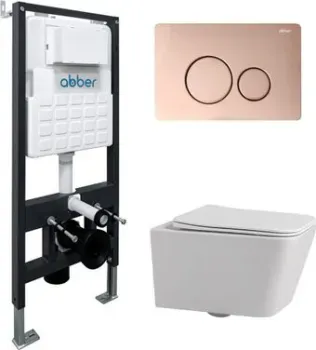 Abber Rechteck AC1201-AC0105-AC0121RG (с кнопкой смыва)