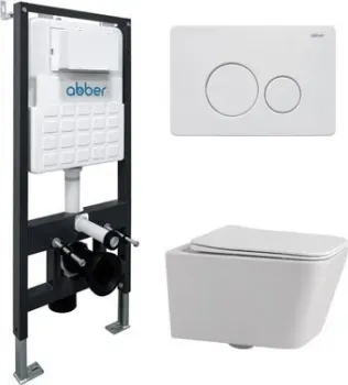 Abber Rechteck AC1201-AC0105-AC0121MW (с кнопкой смыва)