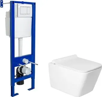 Saniteco KW-9004W + Berges АТОМ 410 040333 (с кнопкой)