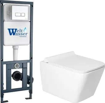 Saniteco KW-9004W в комплекте с инсталляцией + Marberg 410 SE CR + Marberg 410