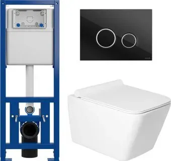 Saniteco KW-9004W в комплекте с инсталляцией + 64117 + S-IN-MZ-LINK_PRO