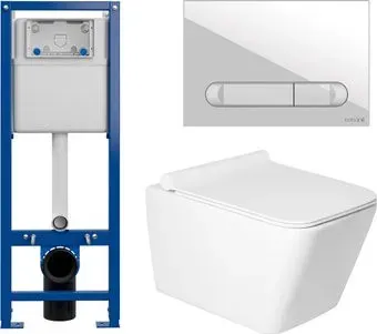 Saniteco KW-9004W в комплекте с инсталляцией + 64109 + S-IN-MZ-VECTOR