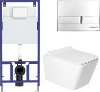 Saniteco KW-9004W в комплекте с инсталляцией + 525 040000 + L3 040013