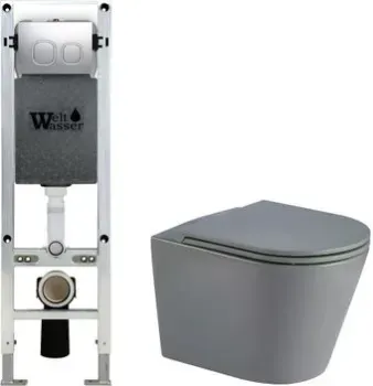 WeltWasser Amberg 350 ST + Salzbach 043 MT-GR + Amberg RD-CR (серый матовый)