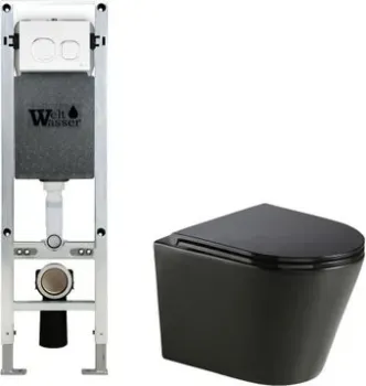 WeltWasser Amberg 350 ST + Salzbach 043 MT-BL + Amberg RD-WT (черный матовый)
