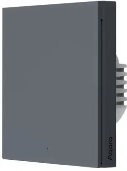Aqara Smart Wall Switch H1 одноклавишный без нейтрали (графит)