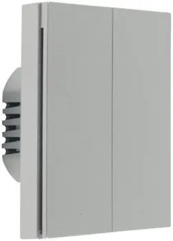 Aqara Smart Wall Switch H1 двухклавишный без нейтрали (серый)