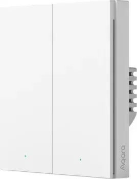 Aqara Smart Wall Switch H1 двухклавишный без нейтрали (белый)