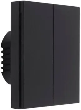 Aqara Smart Wall Switch H1 двухклавишный без нейтрали (черный)