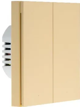 Aqara Smart Wall Switch H1 двухклавишный без нейтрали (бежевый)