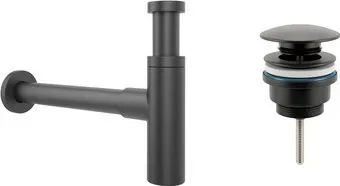 Wellsee Drainage System 182120003 (сифон, донный клапан, матовый черный)