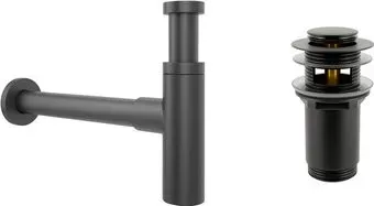Wellsee Drainage System 182120001 (сифон, донный клапан, матовый черный)