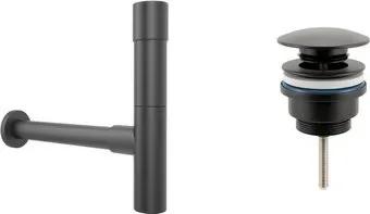 Wellsee Drainage System 182115003 (сифон, донный клапан, матовый черный)