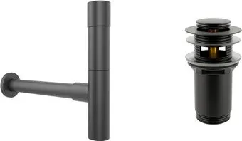 Wellsee Drainage System 182115001 (сифон, донный клапан, матовый черный)