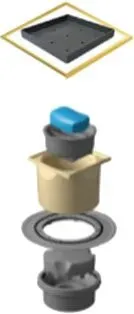 Pestan Confluo Standard Vertical Dry Ceramic Gold