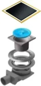 Pestan Confluo Standard Black Glass 4 Gold