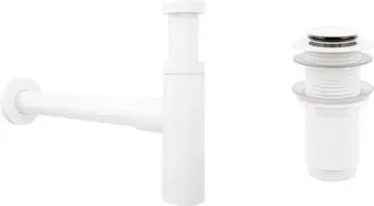 Wellsee Drainage System 182123002 (сифон, донный клапан, матовый белый)