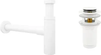 Wellsee Drainage System 182123001 (сифон, донный клапан, матовый белый)