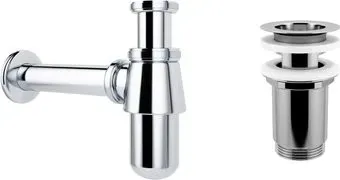 Wellsee Drainage System 182103004 (сифон, выпуск, хром)