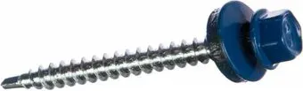 Starfix Кровельный по дереву 4.8х35 шайба с прокл. PT1 SM-20842-4500 (4500шт, оцинкованный, RAL 5002 ультрамариново-синий)