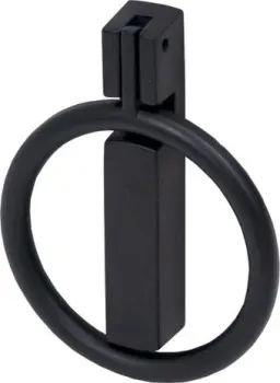 AKS кнопка мет. ROUND черный матовый,