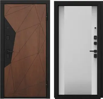 Guard Combi Mirror шпон корица/шагрень белая (86x205, правая)