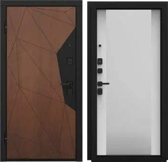 Guard Combi Mirror шпон корица/шагрень белая (96x205, левая)