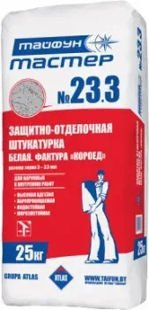 Тайфун Мастер №23.3 фактура короед (белый, 25 кг)