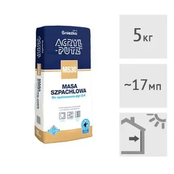 Sniezka Acryl Putz MS30 для швов 5 кг (кремовый)