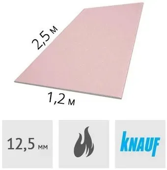 KNAUF Стеновой 2500x1200x12.5 мм GK1008