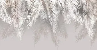 Citydecor Пальмовые листья 546x265 светло-серый
