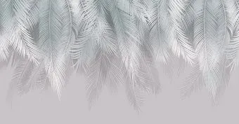 Mio Tesoro Пальмовые листья с оттенком бирюза/серый (500x260)