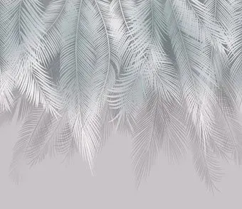 Mio Tesoro Пальмовые листья с оттенком бирюза/серый (300x260)