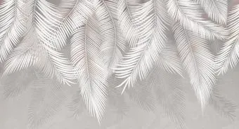 ФабрикаФресок Пальмовые листья Бетон 135270 (500x270)