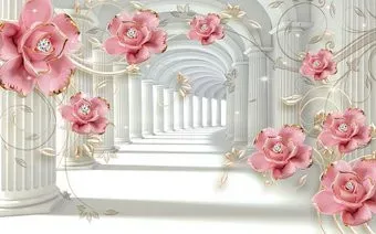 Vimala 3D Туннель с цветами 270x400