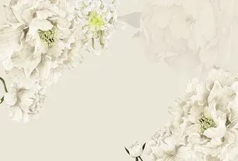 Vimala 3D Бежевые цветы 270x400