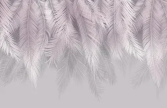 Citydecor Пальмовые листья пудровый-серый 400х260
