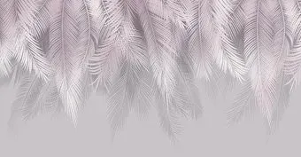 Citydecor Пальмовые листья 468x265 пудровый/серый