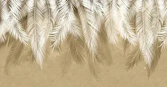 Citydecor Пальмовые листья 468x265 бежевый гранж