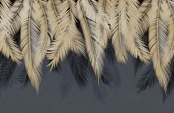 Citydecor Пальмовые листья 400х260 золотой-синий