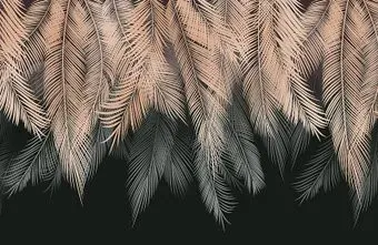 Citydecor Пальмовые листья 400х260 бежевый-серый