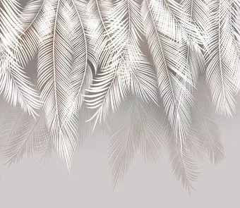 Citydecor Пальмовые листья 312x265 светло-серые