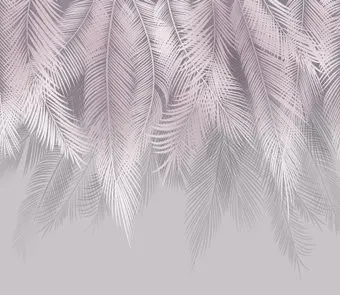 Citydecor Пальмовые листья 312x265 пудровый/серый