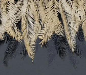 Citydecor Пальмовые листья 300x260 золотой-синий