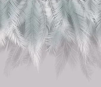 Citydecor Пальмовые листья 300x260 бирюза-серый