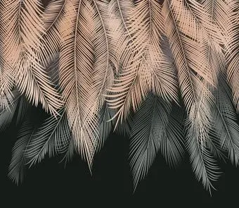 Citydecor Пальмовые листья 300x260 бежевый-серый