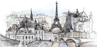 Citydecor Акварельный Париж 546x265